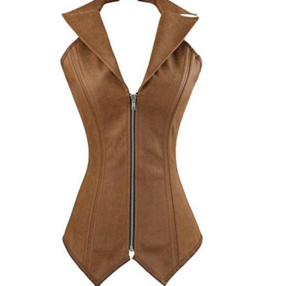 Spirit Brown Sleeveless Vest - Picture 1 of 3